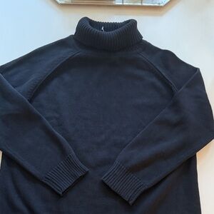 Karen Scott Women's Black Cotton Turtleneck Sweater